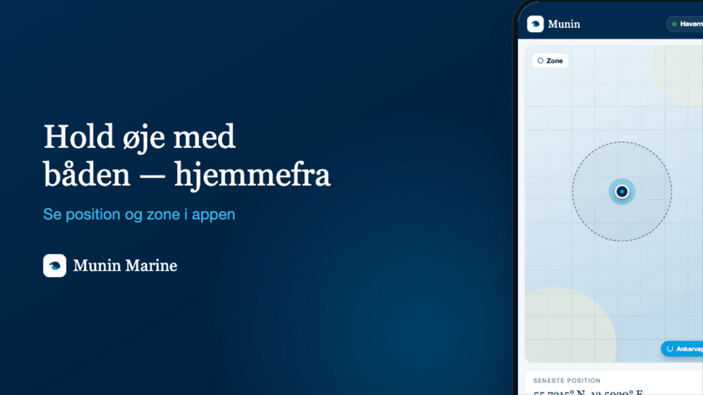 Munin-appen: følg båden på kortet